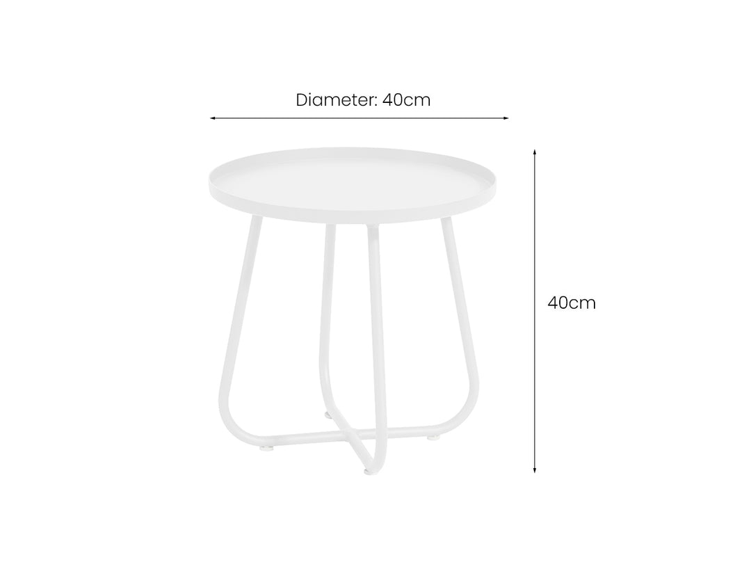 Petrel Aluminium Outdoor Side Table Color: White