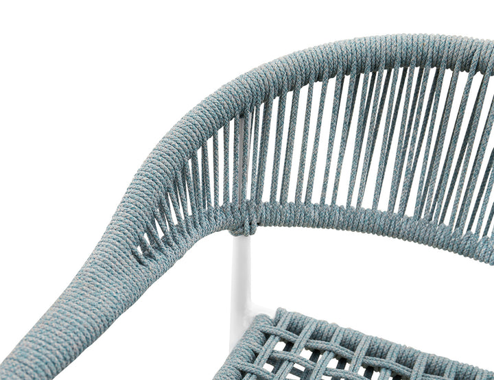 Magpie Aluminium And Rattan Dining chair Color: White