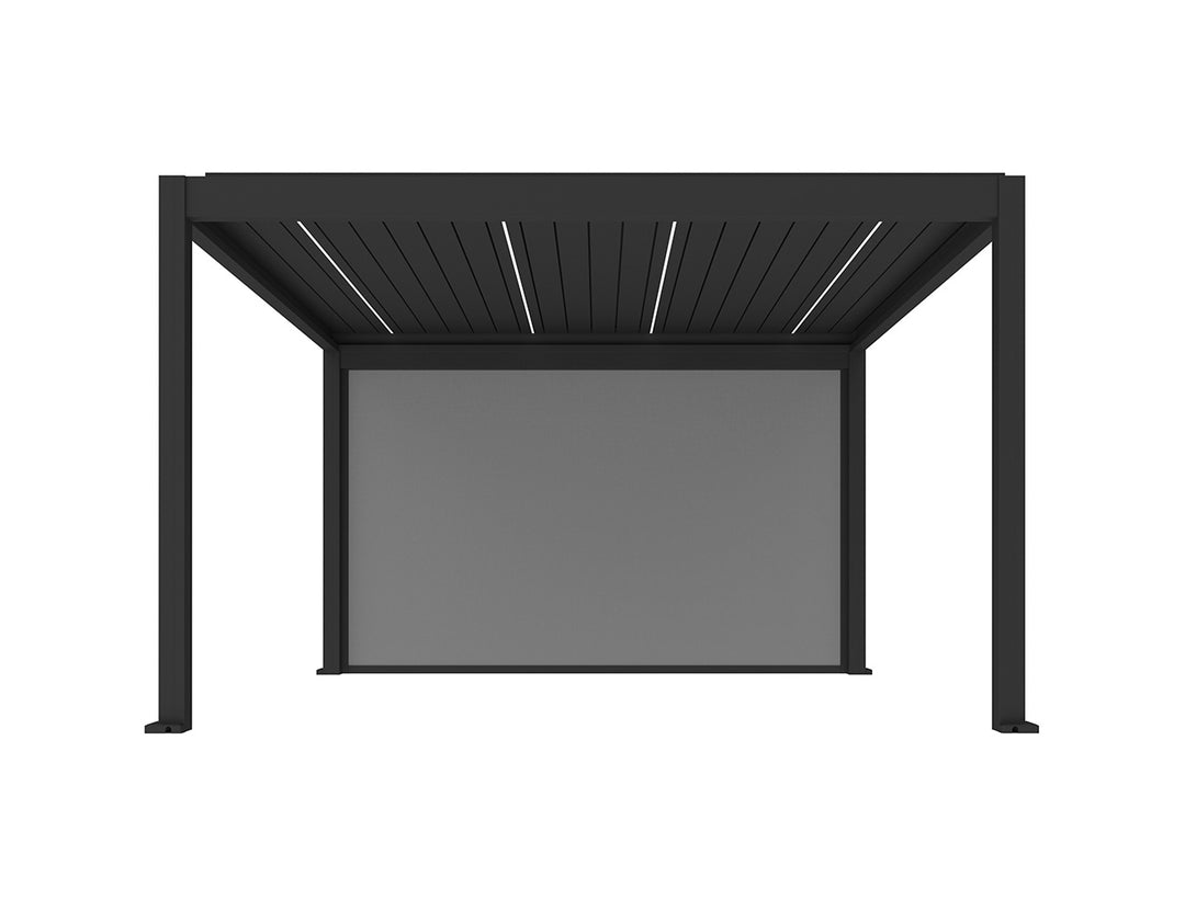 Caribbean & Atlantic Freestanding & Caspian Series Pergola Retractable Shade Blind 2.0 Size: 2.5m Color: Black