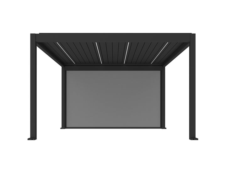 Caribbean & Atlantic Freestanding & Caspian Series Pergola Retractable Shade Blind 2.0 Size: 2.5m Color: Black