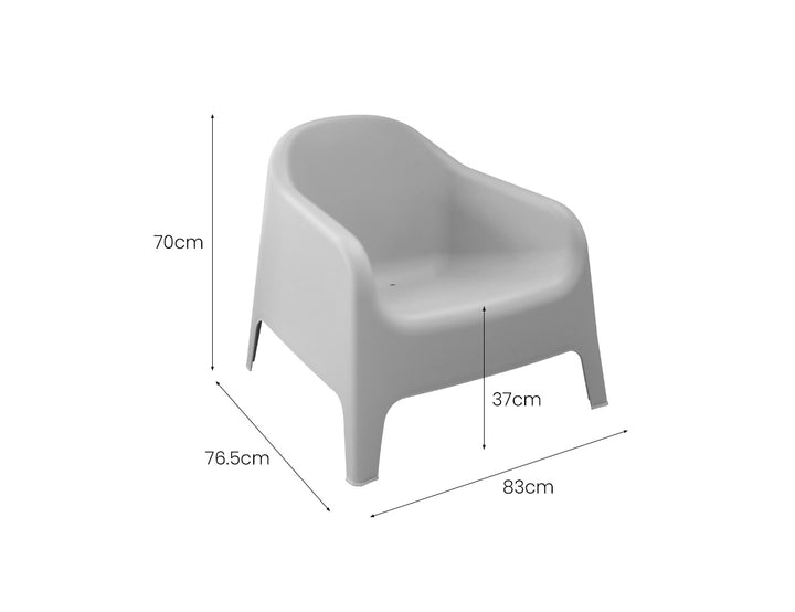 Bridget Outdoor Tub Chair Color: Light Grey