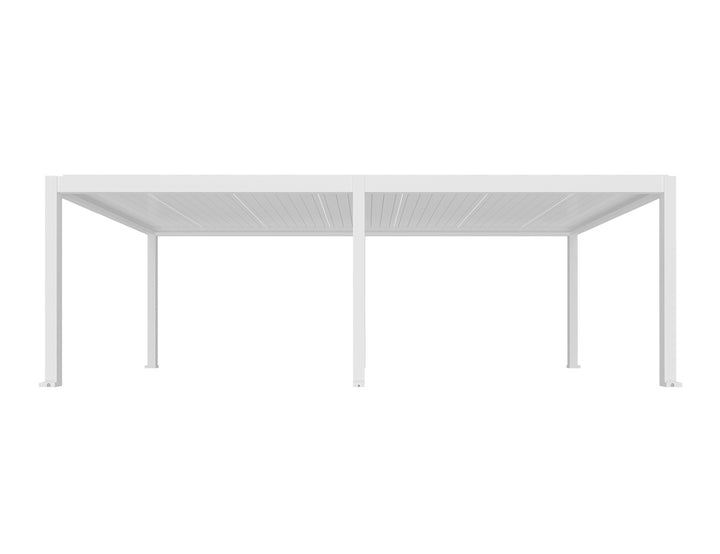 Tasman Motorised Freestanding Louvre Roof Aluminium Pergola Size: 4 x 4m Colour: Black