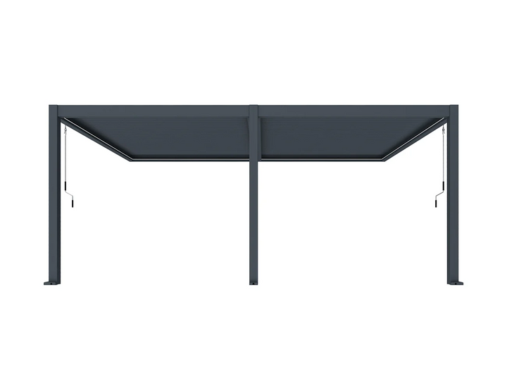 Caspian Manual Wall Mounted Louvre Roof Size: 3 x 2.9m Color: Black