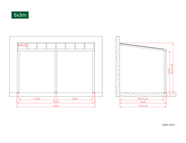 Coastal Patio Cover Collection Size: 3 x 3m Colour: White