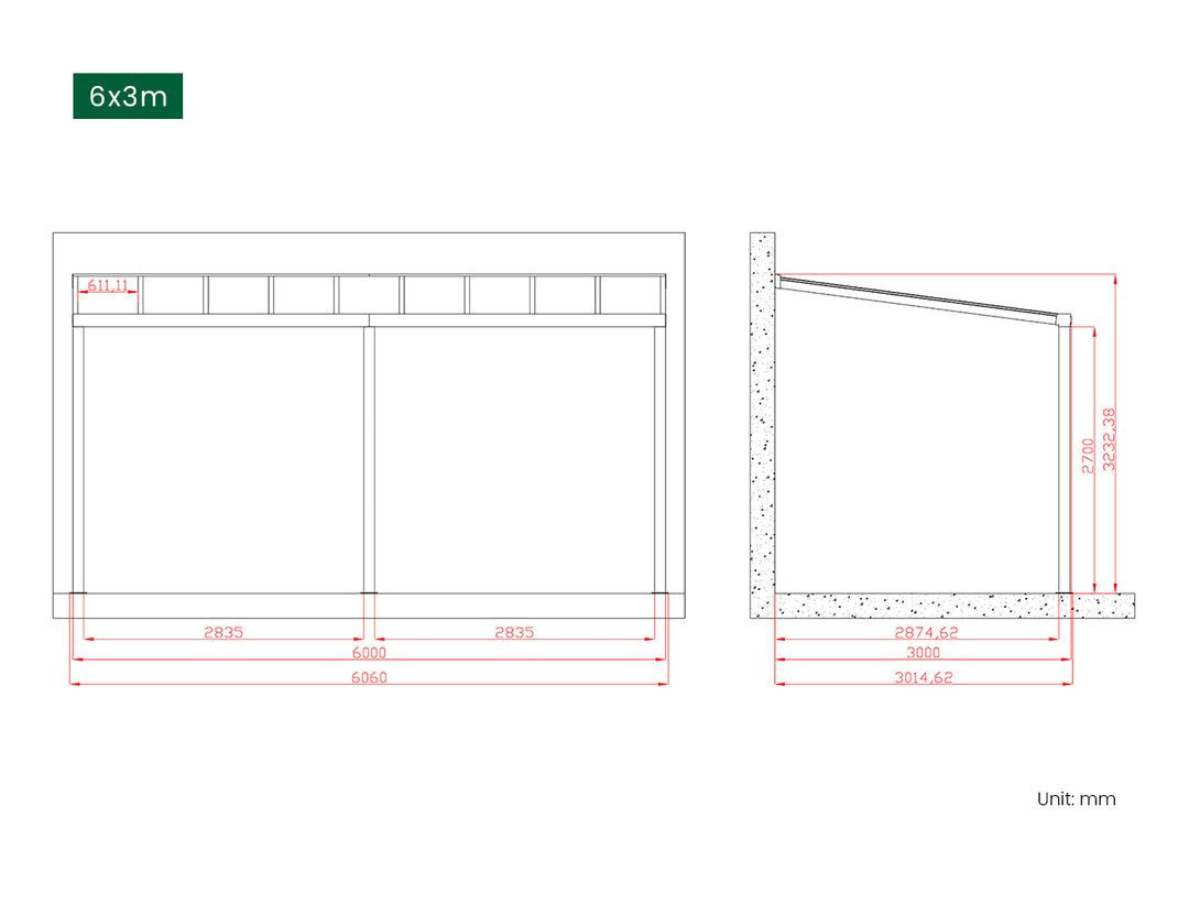 Coastal Patio Cover Collection Size: 3 x 3m Colour: White