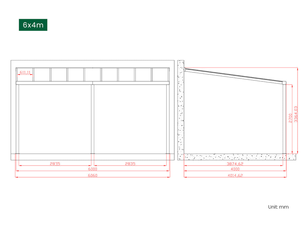 Coastal Patio Cover Collection Size: 3 x 3m Colour: White