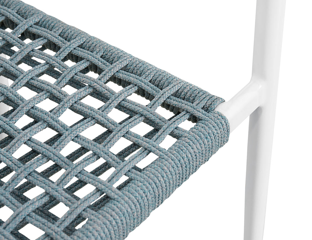 Magpie Aluminium And Rattan Dining chair Color: White