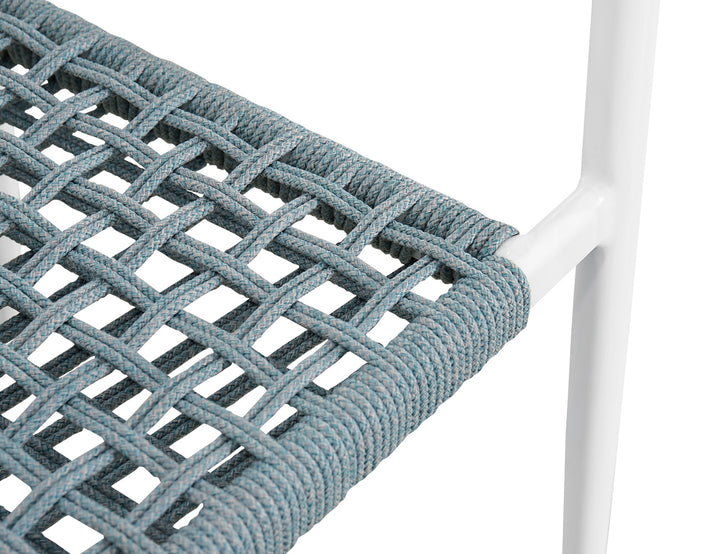 Magpie Aluminium And Rattan Dining chair Color: White