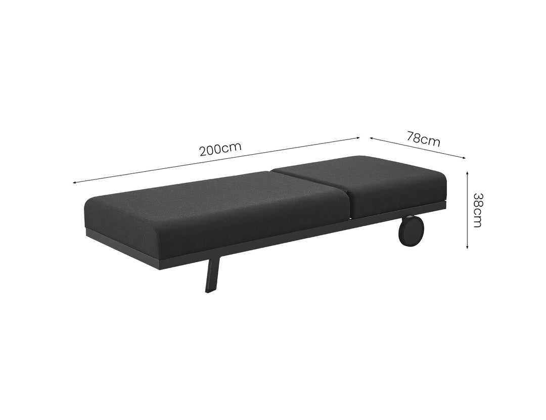Plover Sunbrella Sun Lounger Colour: Grey
