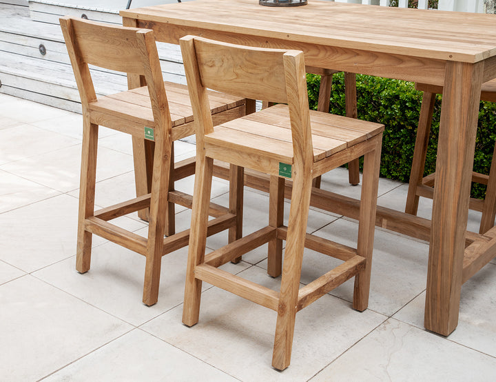 Teak Outdoor Counter Height Chair