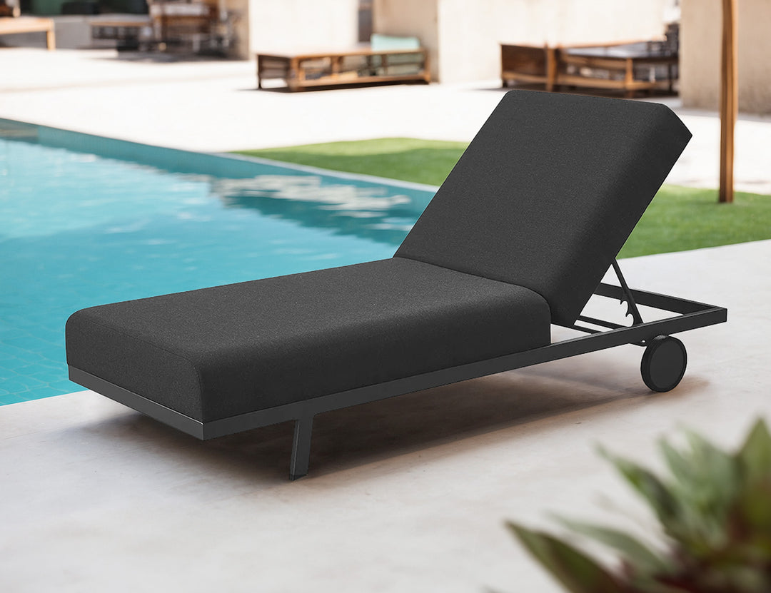 Plover Sunbrella Sun Lounger Colour: Grey
