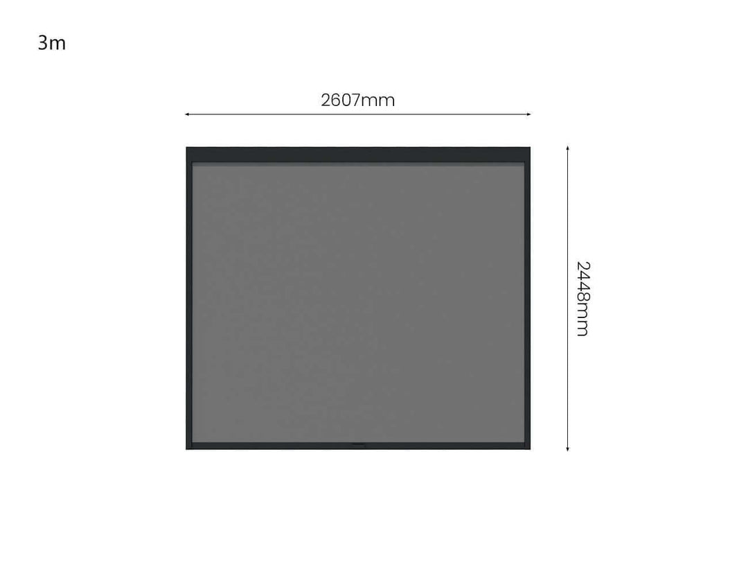 Tasman Freestanding Pergola Manual Retractable Shade Blind Size: 3m Color: Black