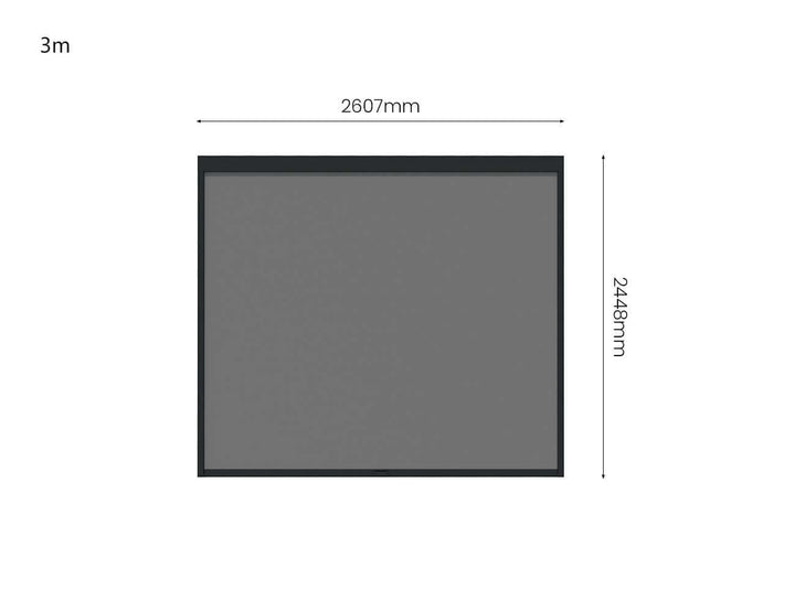 Tasman Freestanding Pergola Manual Retractable Shade Blind Size: 3m Color: Black