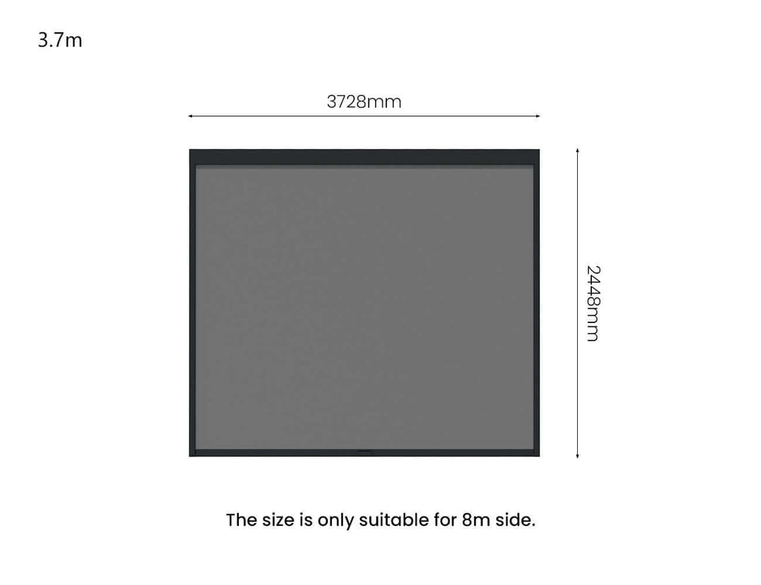Tasman Freestanding Pergola Manual Retractable Shade Blind Size: 3m Color: Black