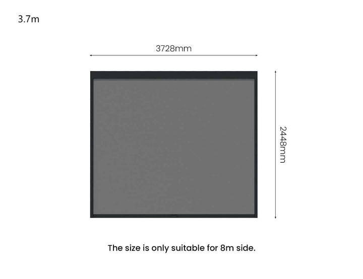 Tasman Freestanding Pergola Manual Retractable Shade Blind Size: 3m Color: Black