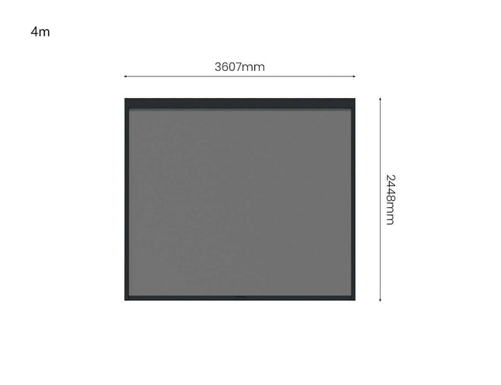 Tasman Freestanding Pergola Manual Retractable Shade Blind Size: 3m Color: Black