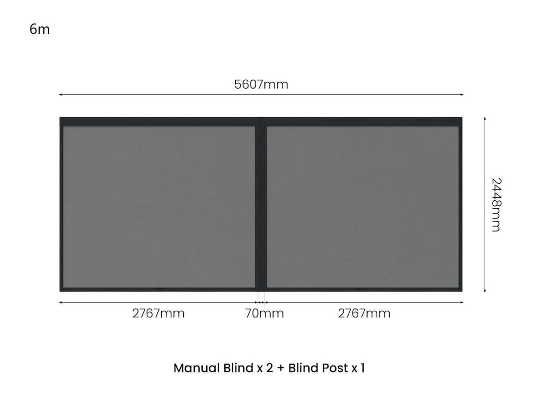 Tasman Freestanding Pergola Manual Retractable Shade Blind Size: 3m Color: Black