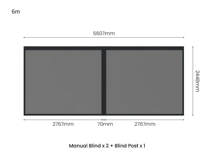 Tasman Freestanding Pergola Manual Retractable Shade Blind Size: 3m Color: Black