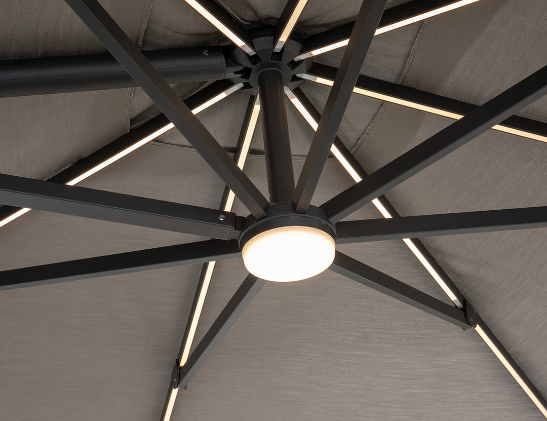 Agave 3m Square Cantilever Umbrella Colour: Taupe