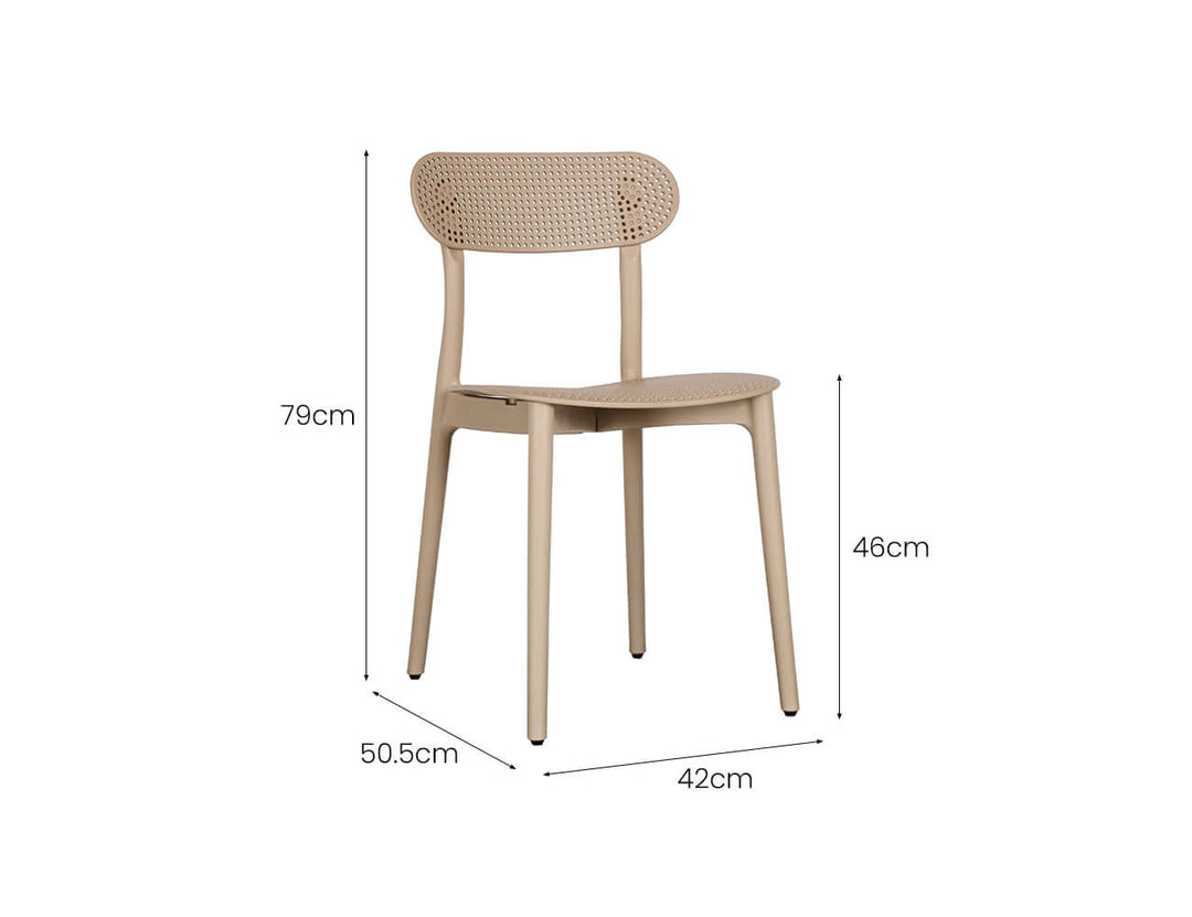 Abby Outdoor Patio Dining Chair - Set of 4