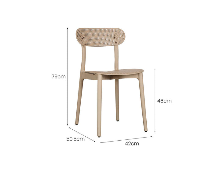 Abby Outdoor Patio Dining Chair - Set of 4