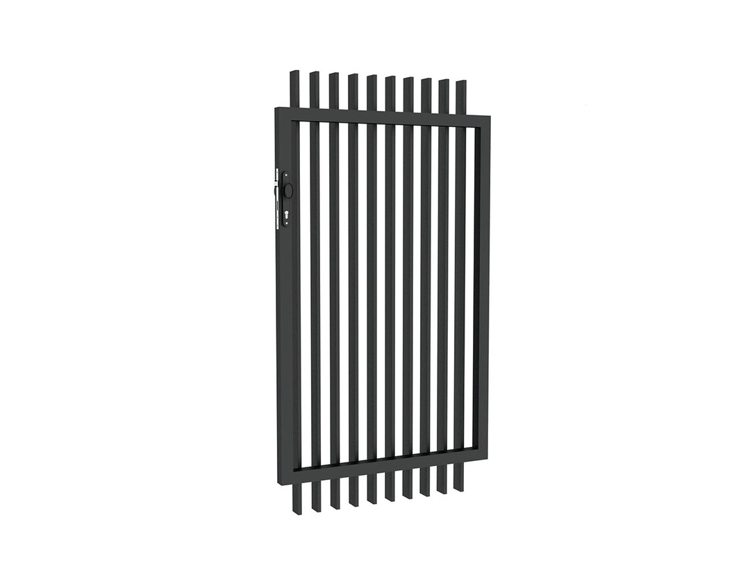 Aluminium Blade Gate Size: 0.97 x 1.8m Color: Black