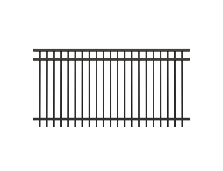 Aluminium Pool Fence Panel - Vertical(DIY) Size: 2.4 x 1.2m Color: Black