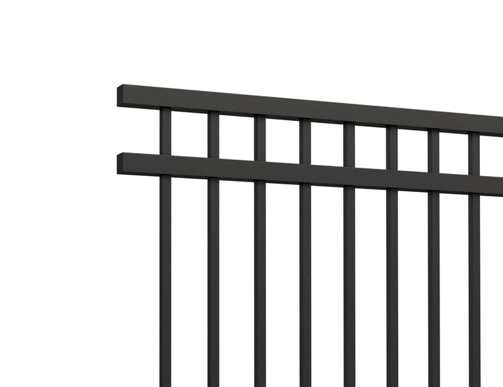 Aluminium Pool Fence Panel - Vertical(DIY) Size: 2.4 x 1.2m Color: Black