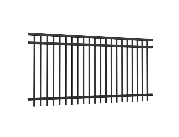 Aluminium Pool Fence Panel - Vertical(DIY) Size: 2.4 x 1.2m Color: Black