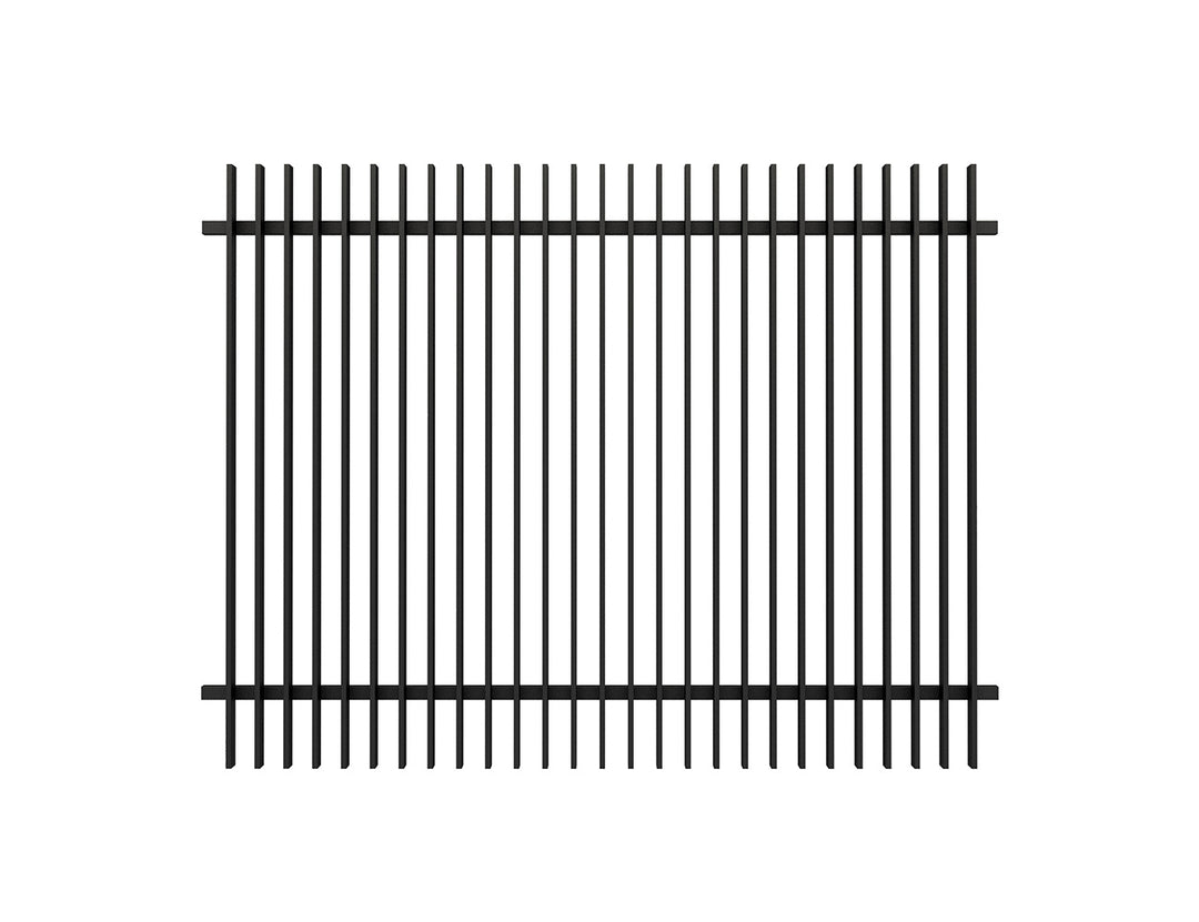 Aluminium Blade Fence Panel - Vertical(DIY) Size: 2.4 x 1.8m Color: Black
