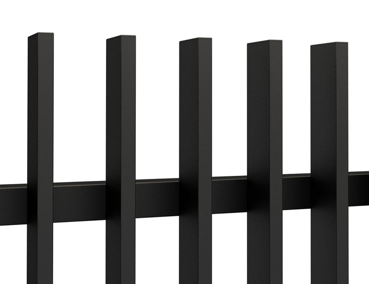 Aluminium Blade Fence Panel - Vertical(DIY) Size: 2.4 x 1.8m Color: Black