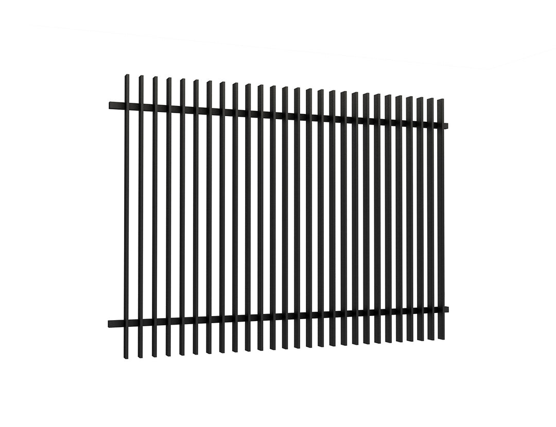 Aluminium Blade Fence Panel - Vertical(DIY) Size: 2.4 x 1.8m Color: Black