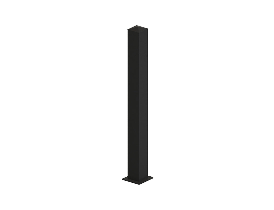 Aluminium Lincoln & Roosevelt Gate Post (With Base Plate) Colour: Black Size: 1.35m