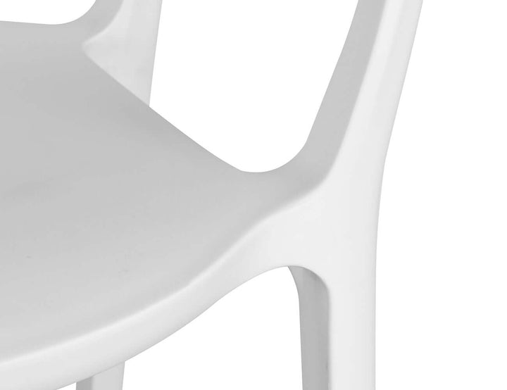 Andi Outdoor Patio Dining Armchair Color: Light Grey