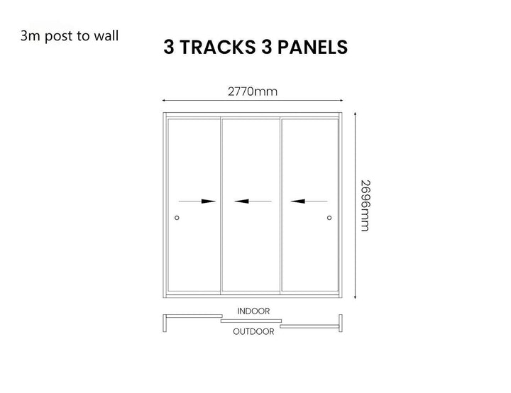 Glass Sliding Door For Baltic Wall Mounted Pergola