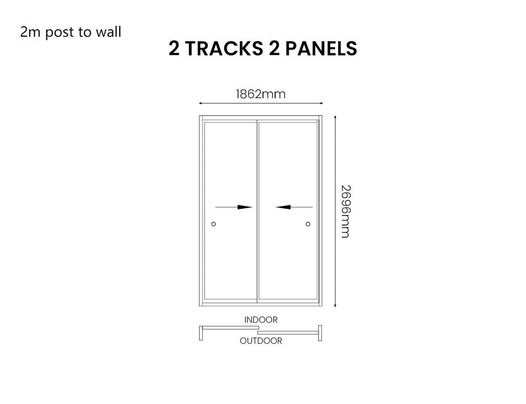 Glass Sliding Door For Baltic Wall Mounted Pergola