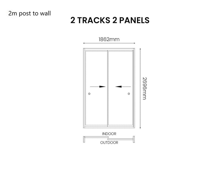 Glass Sliding Door For Baltic Wall Mounted Pergola