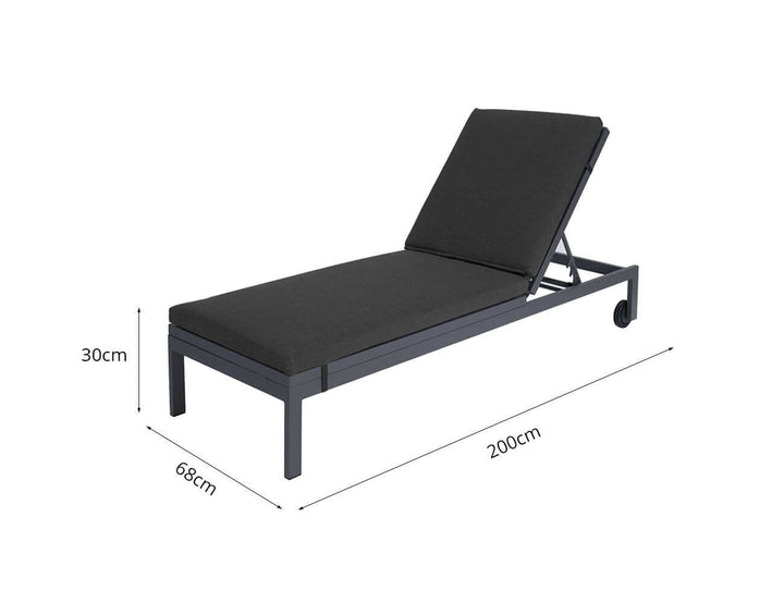 Condor Sunbrella Sun Lounger grey: Dark Grey