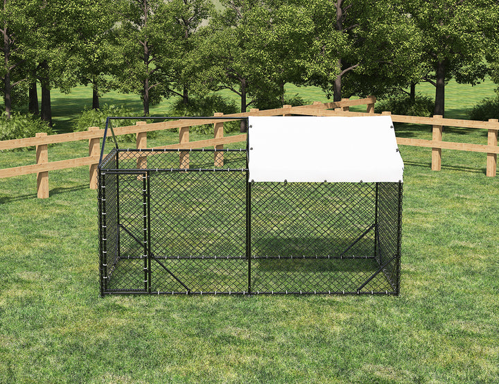 Outdoor Dog Run With One Cover - 196x389x230cm