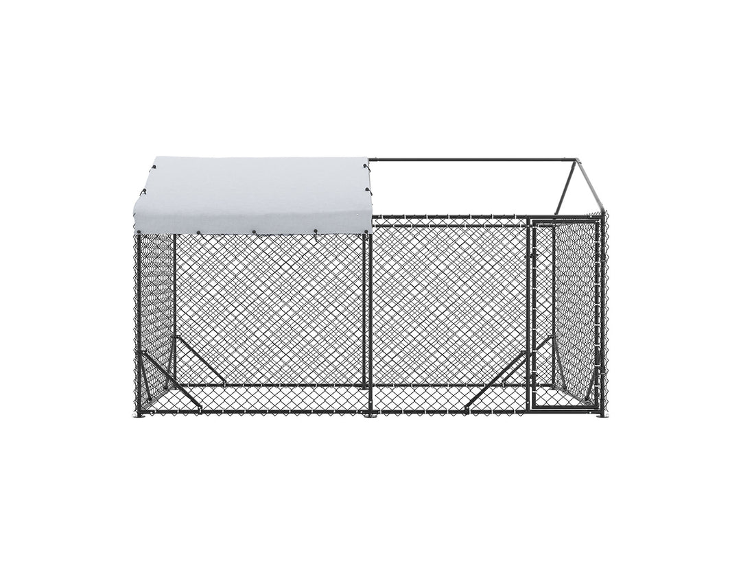 Outdoor Dog Run With One Cover - 196x389x230cm