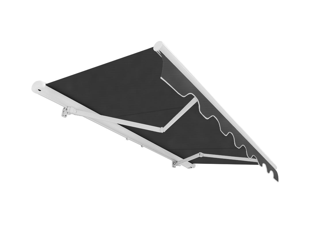 Etna Half Cassette Motorised Retractable Awning(valance removable) Size: 3 x 2.5m Color: White+Dark Grey