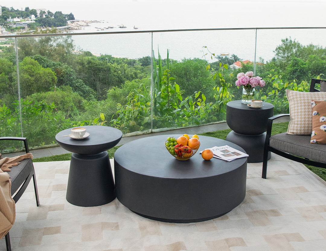 Rome Coffee Table Large Slate Black