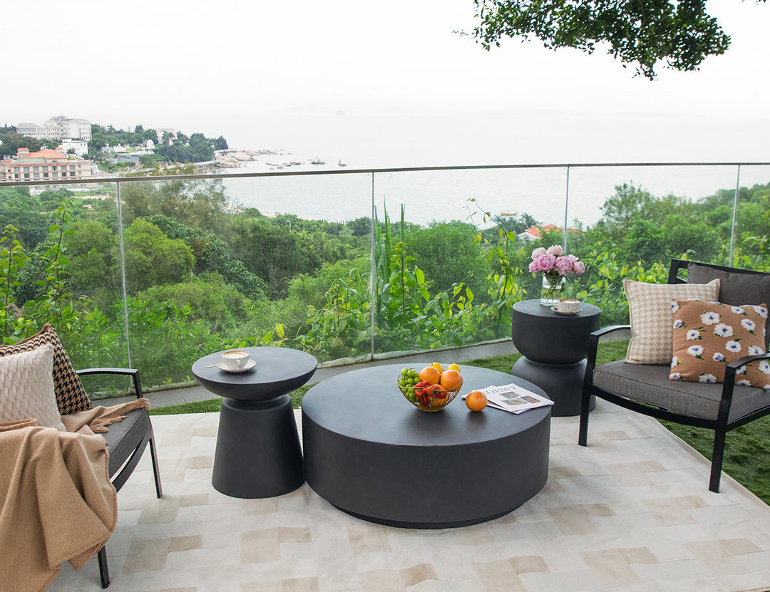 Rome Coffee Table Large Slate Black
