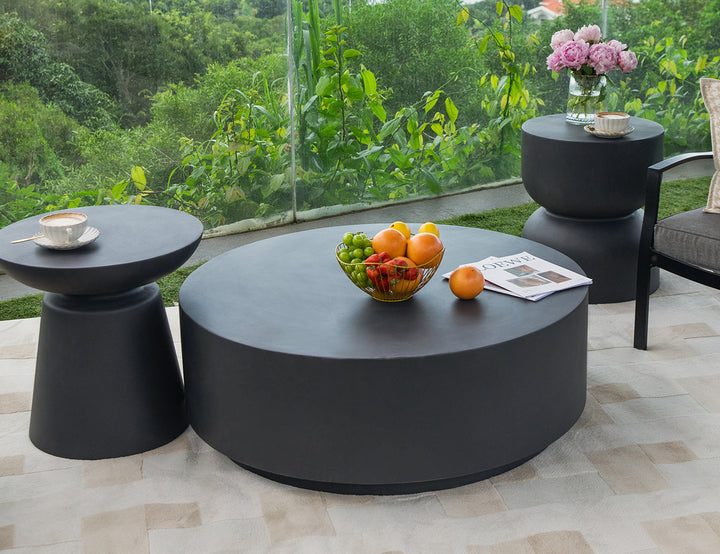 Rome Coffee Table Large Slate Black