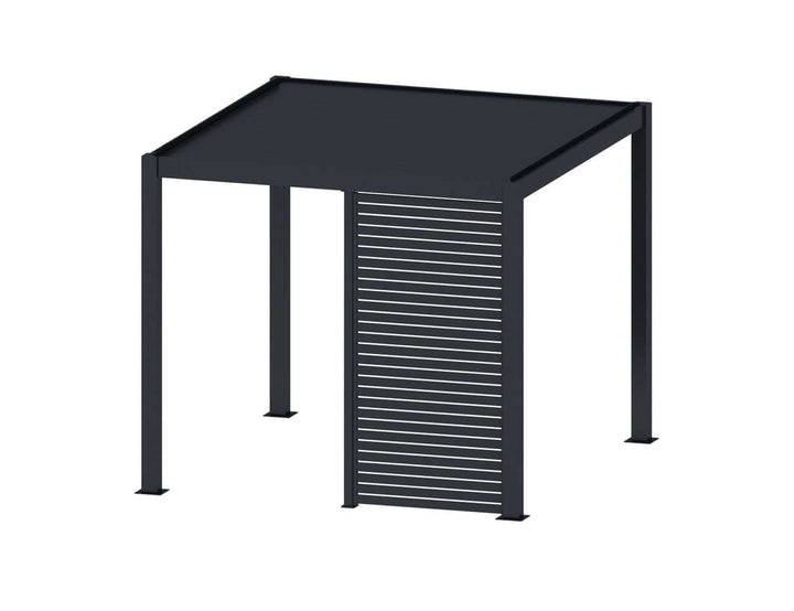 Waihi&Hahei Pergola Slatted Privacy Wall Size: 1.366m Colour: Charcoal