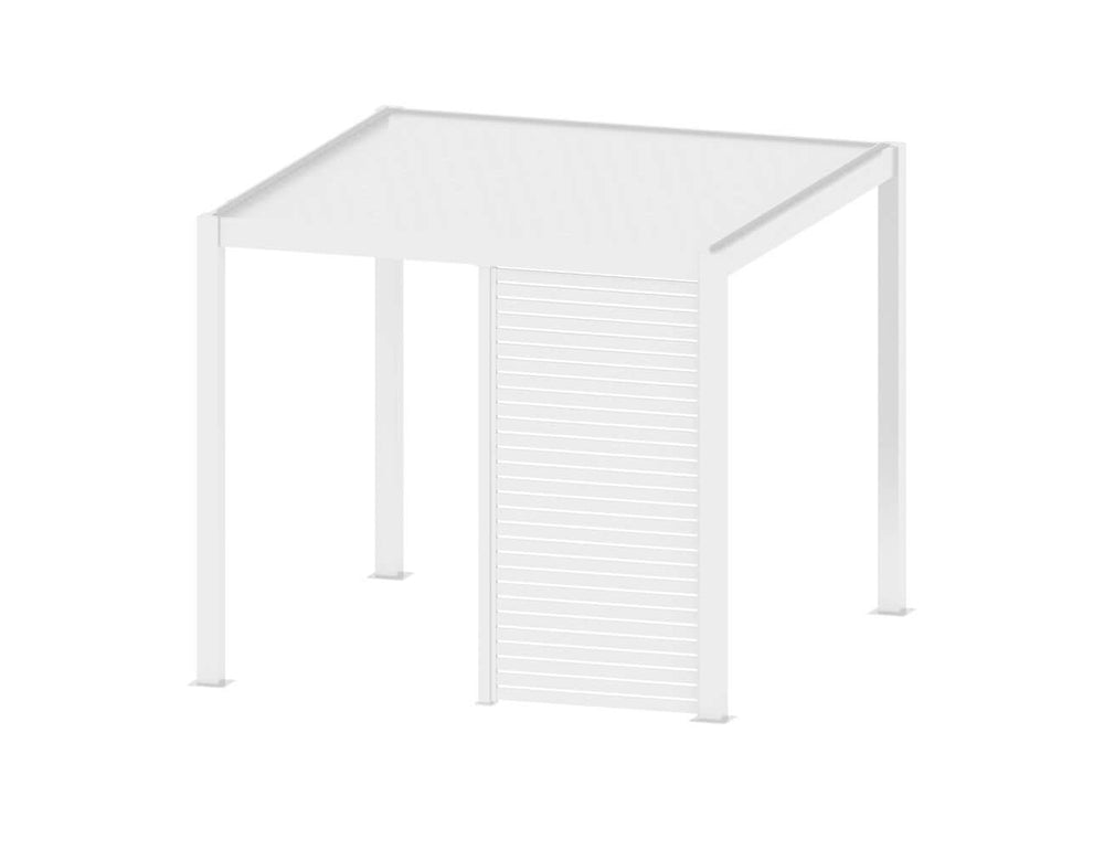 Waihi&Hahei Pergola Slatted Privacy Wall Size: 1.366m Colour: White