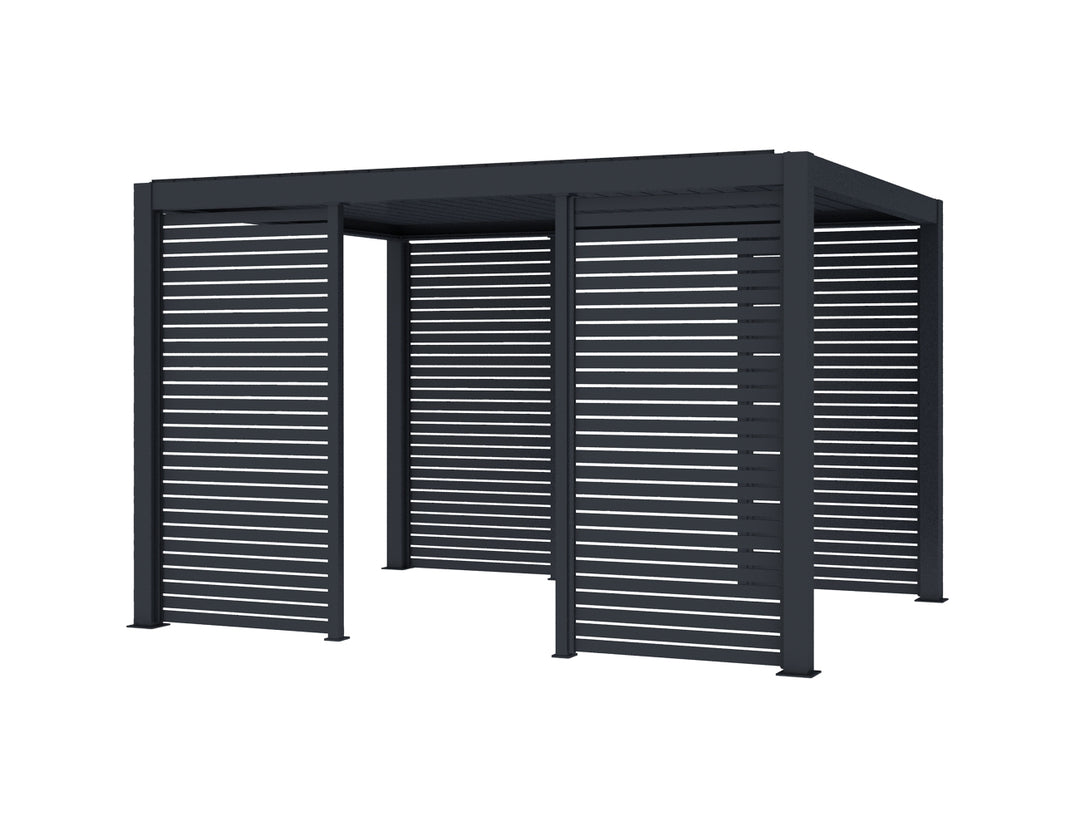 Baltic Freestanding Pergola Slatted Privacy Wall Size: 0.849m Colour: Charcoal