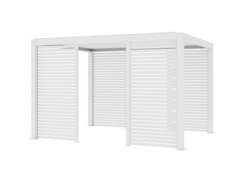 Baltic Freestanding Pergola Slatted Privacy Wall Size: 0.849m Colour: White
