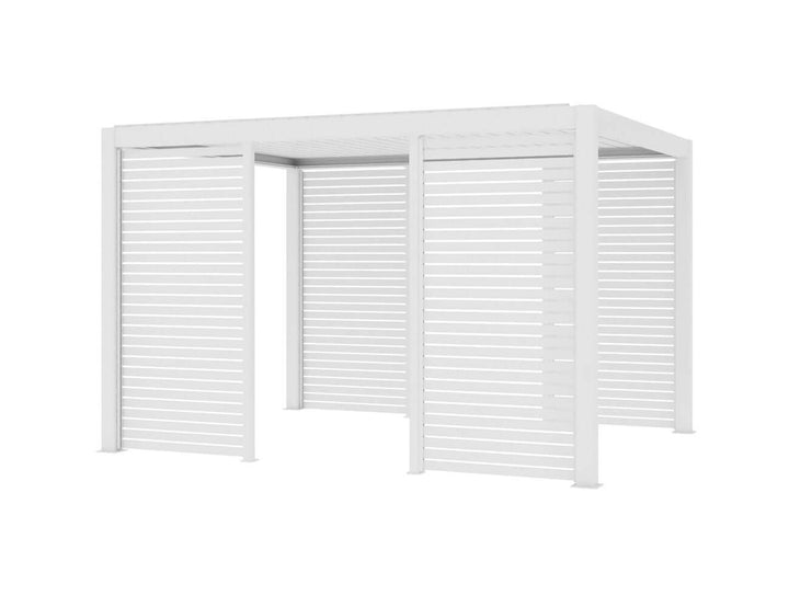 Baltic Freestanding Pergola Slatted Privacy Wall Size: 0.849m Colour: White