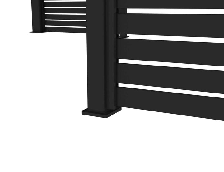 Baltic Wall Mounted Pergola Slatted Privacy Wall Size: 0.849m Colour: Black